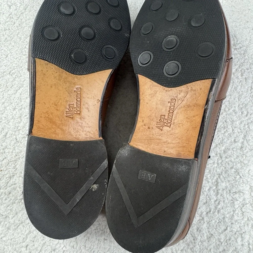 Allen Edmonds Bennington‎ Mens Size 9 EEE Brown Tassel Woven Leather Loafers